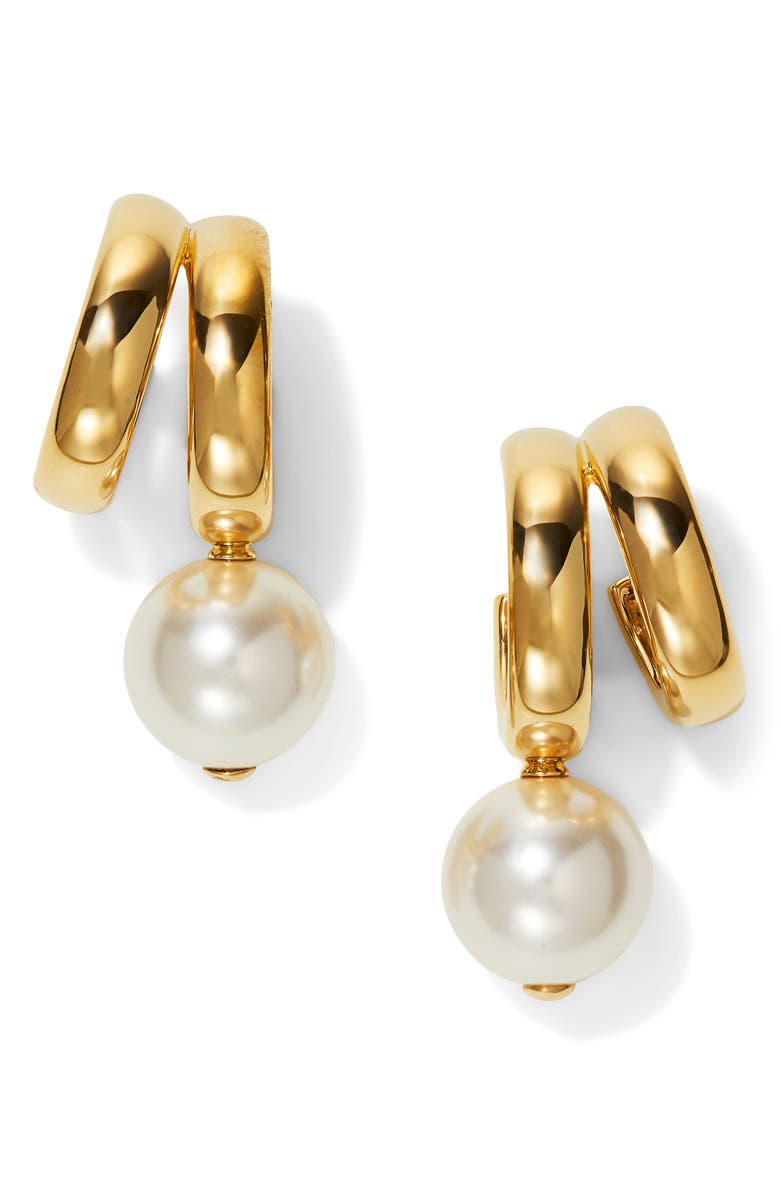 Nadri Farrah Imitation Pearl Drop Earrings, Main, color, 