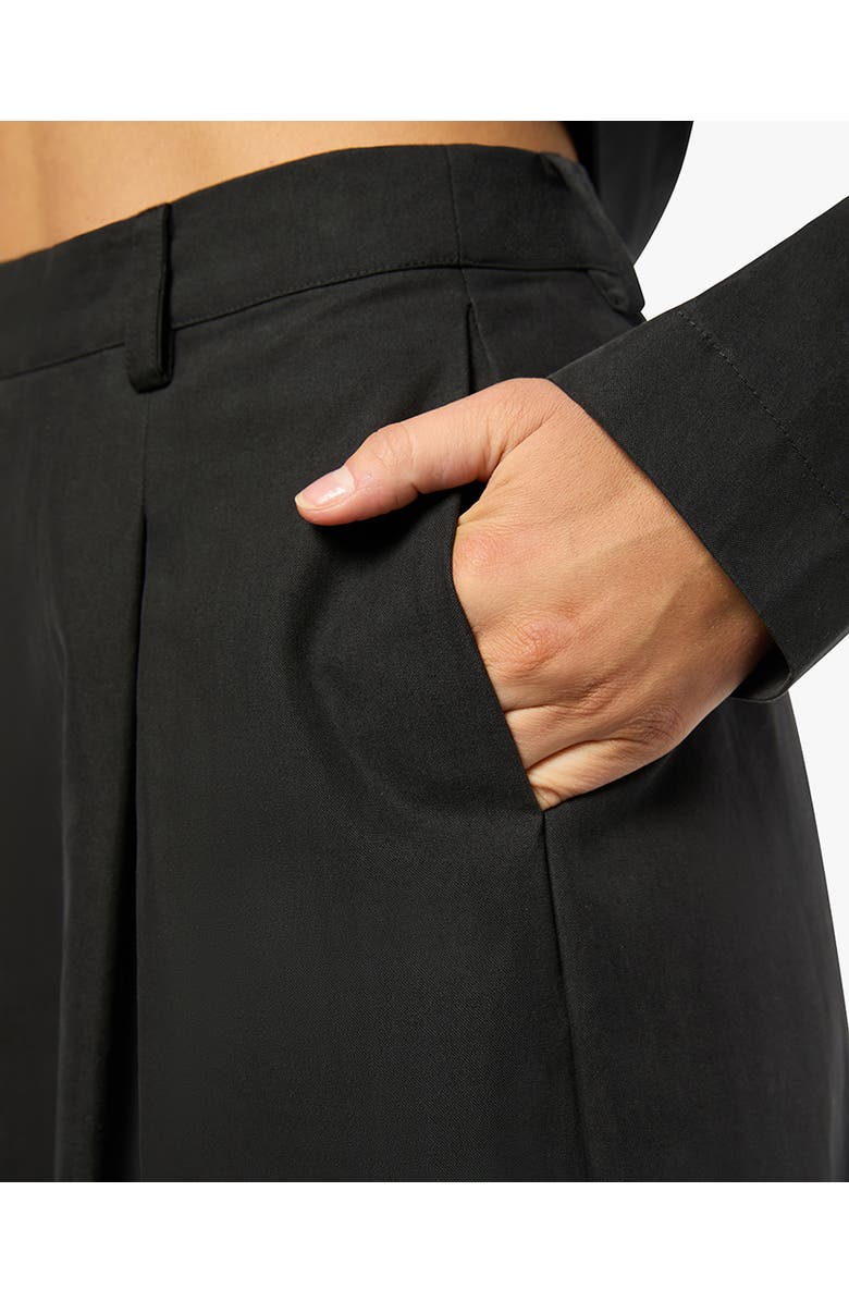 WeWoreWhat Wide Leg Pleated Trouser, Alternate, color, Black