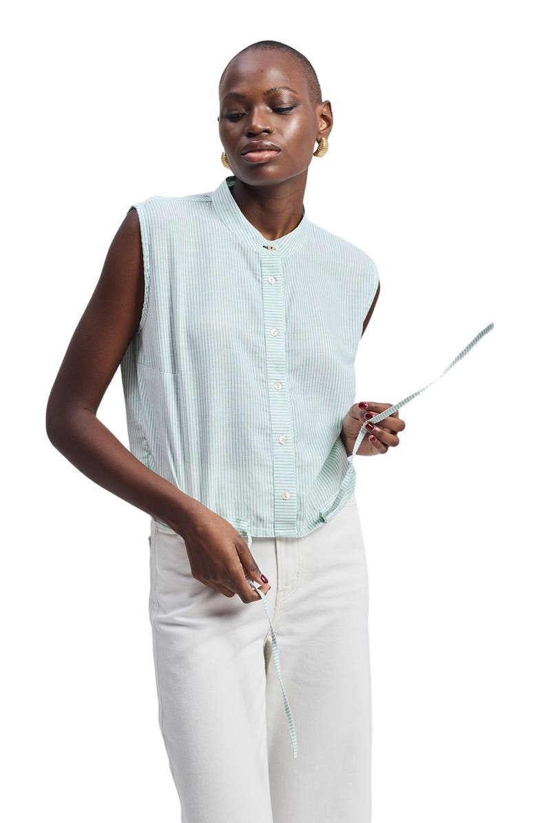 Reistor Button-down with Lace Shirt, Alternate, color, Parallel Paths