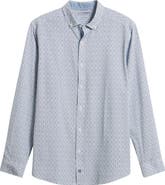 Johnston & Murphy XC+™ Football Print Performance Button-Down Shirt