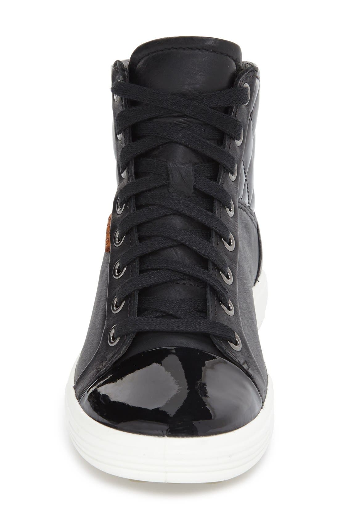 ECCO 'Soft 7' Quilted High Top Sneaker, Alternate, color, 