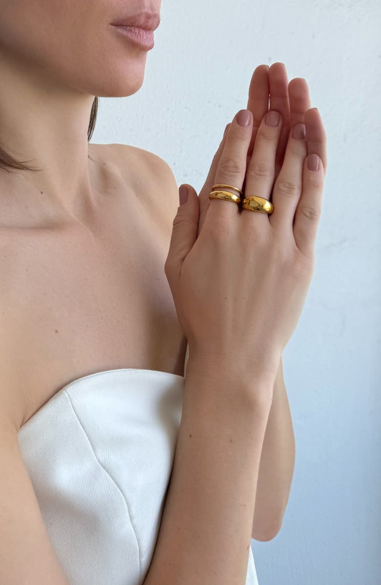 Adornia Set of 3 Stackable Band Rings, Alternate, color,