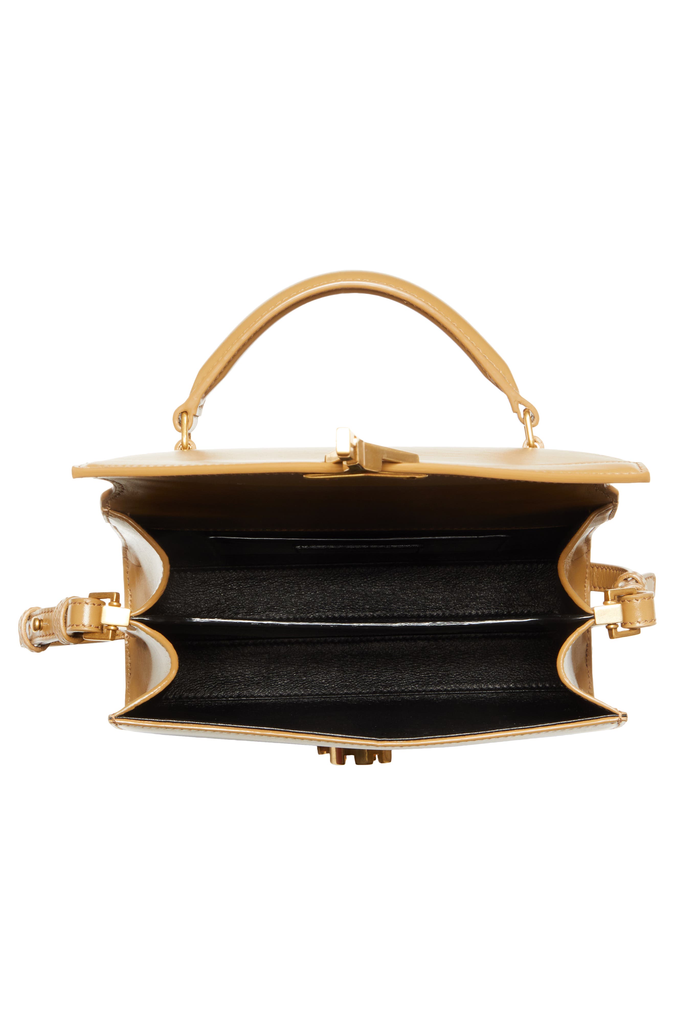 Saint Laurent Mini Cassandra Leather Top Handle Bag, Alternate, color, 
