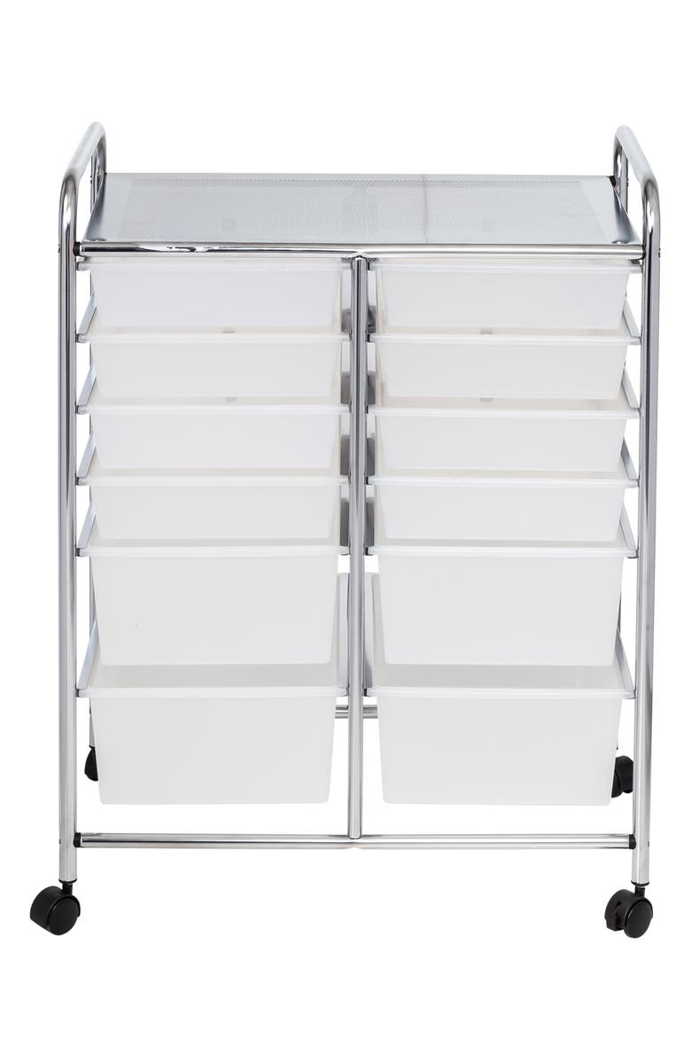 HONEY-CAN-DO 12-Drawer Rolling Storage Cart, Alternate, color,