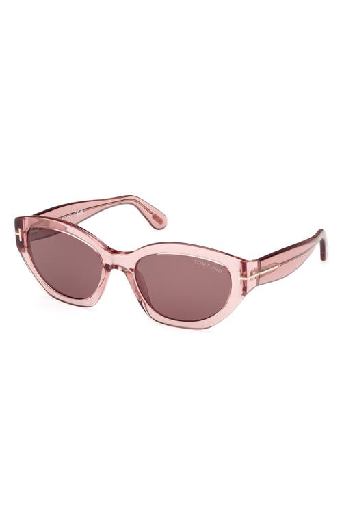 Tom Ford Solange-02 Acetate Butterfly Sunglasses In Pink