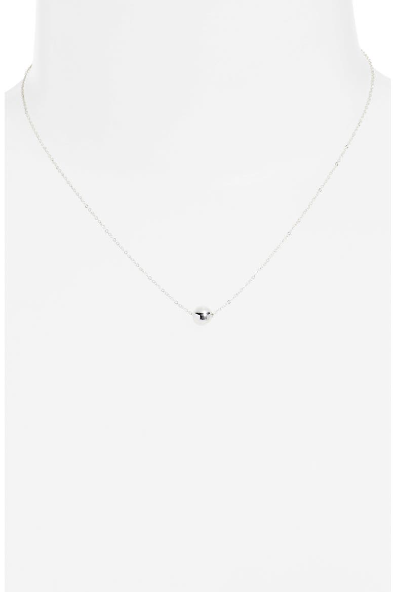 Reina Bead Pendant Necklace, Alternate, color, SILVER