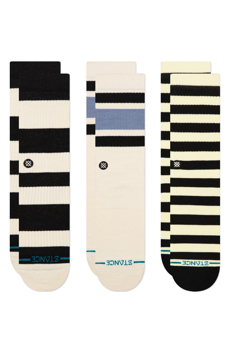 Stance Fred Assorted 3-Pack Cotton Blend Crew Socks, Main, color,