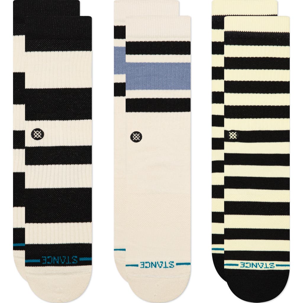 Stance Fred Assorted 3-pack Cotton Blend Crew Socks