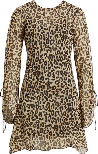 dress mango chemise leopard