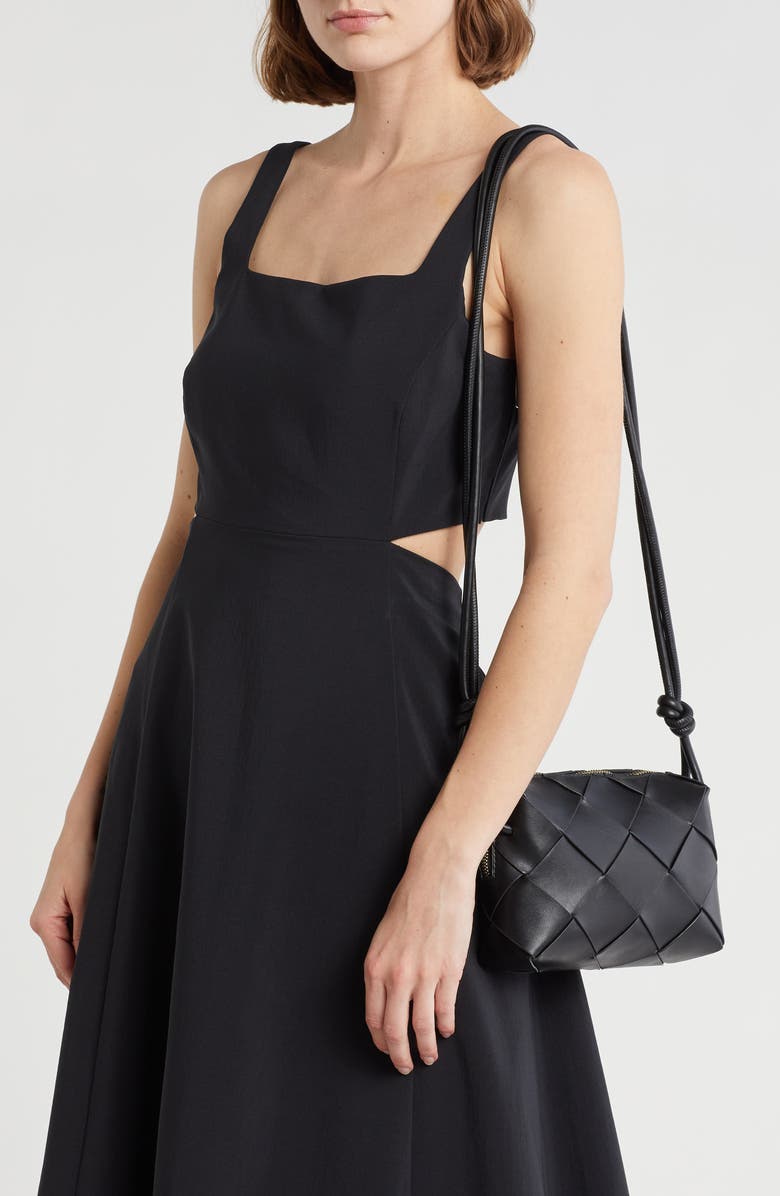 URBAN EXPRESSIONS HANDBAGS Woven Crossbody Bag, Alternate, color, Black