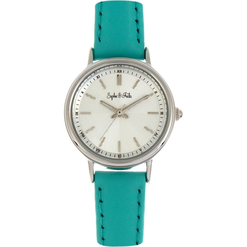 Sophie And Freda Berlin Quartz Silver Dial Ladies Watch Sf4803 In Turquoise