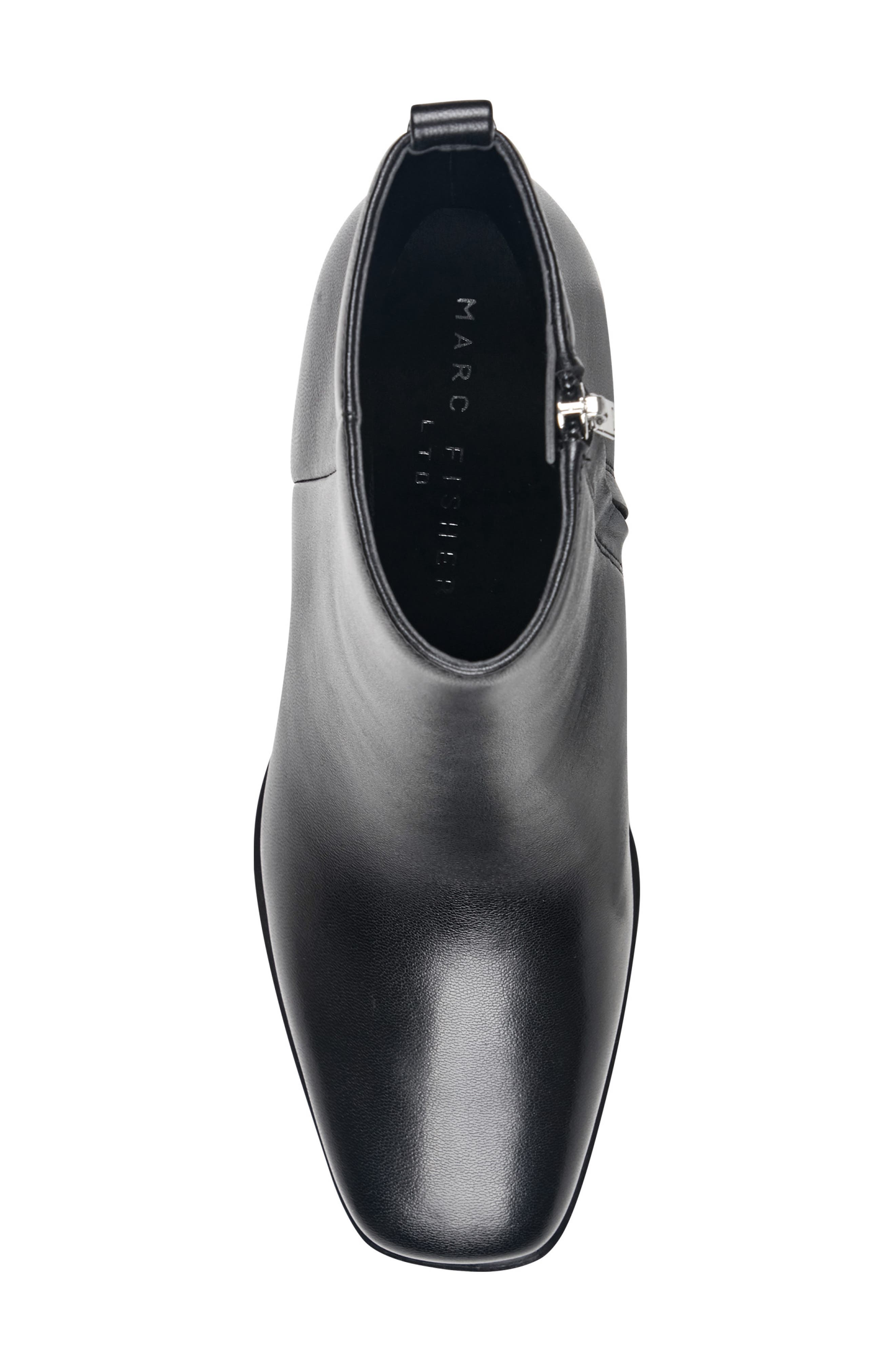 Milley Leather Bootie, Alternate, color, BLACK