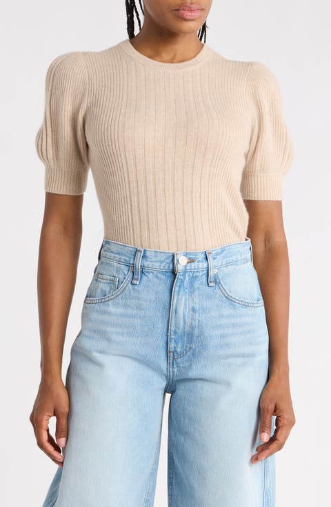 Kato Puff Shoulder Rib Sweater