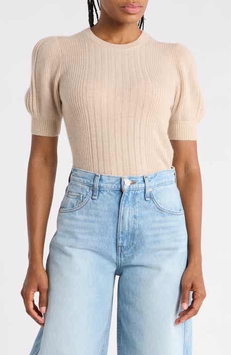 Kato Puff Shoulder Rib Sweater
