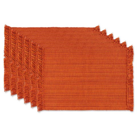 Variegated Fringe Placemat Set/6, 13x19"