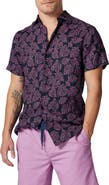 Rodd & Gunn Yelverton Sport Fit Frond Print Short Sleeve Linen Button-Up Shirt
