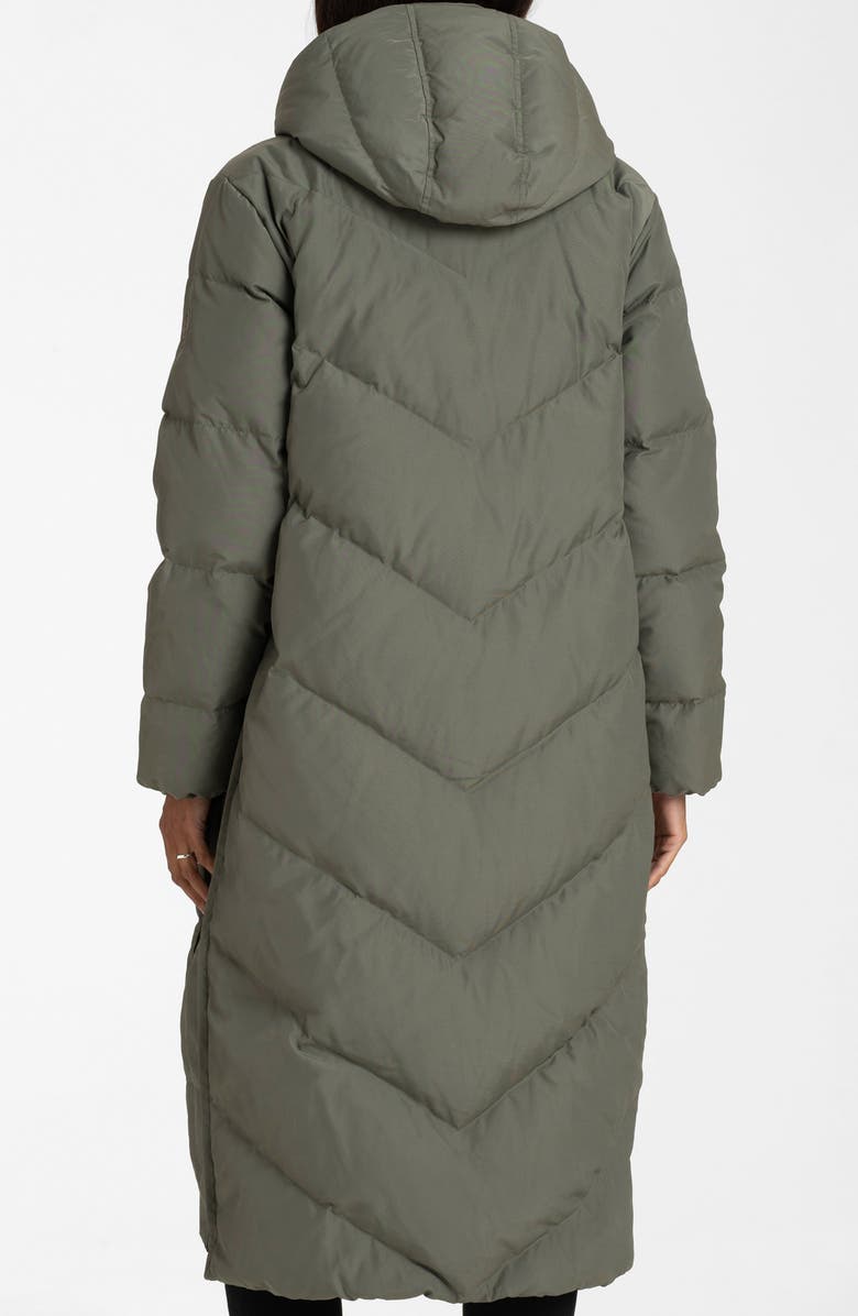 Seraphine Long Maternity Down & Feather Fill Puffer Coat with Babywearing Panel, Alternate, color,