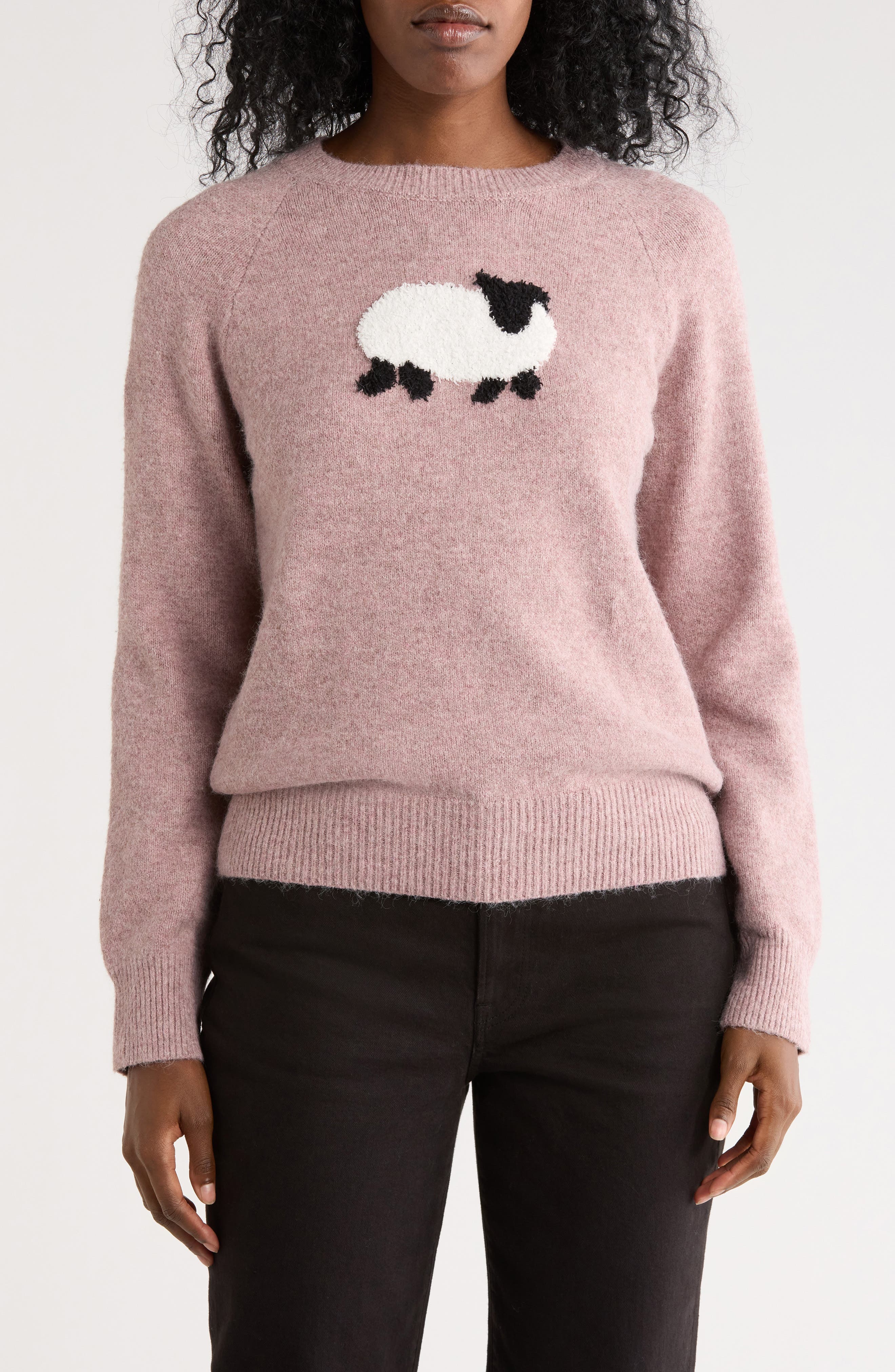 Bobeau Fluffy Sheep Sweater
