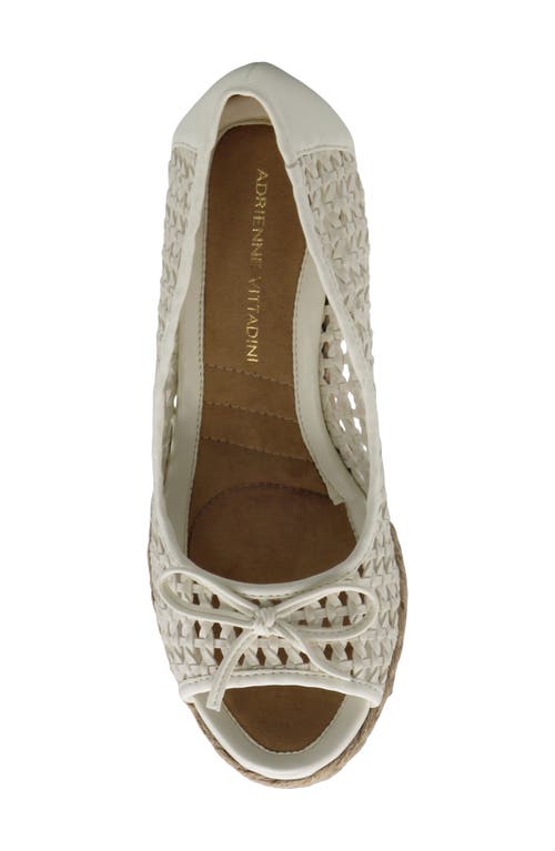 Shop Adrienne Vittadini Batches Espadrille Wedge Pump In White