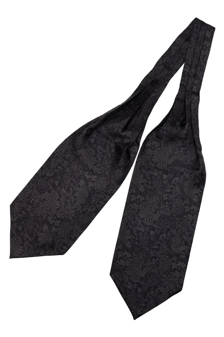 Portofino - Silk Ascot Cravat Tie for Men, Alternate, color, Black