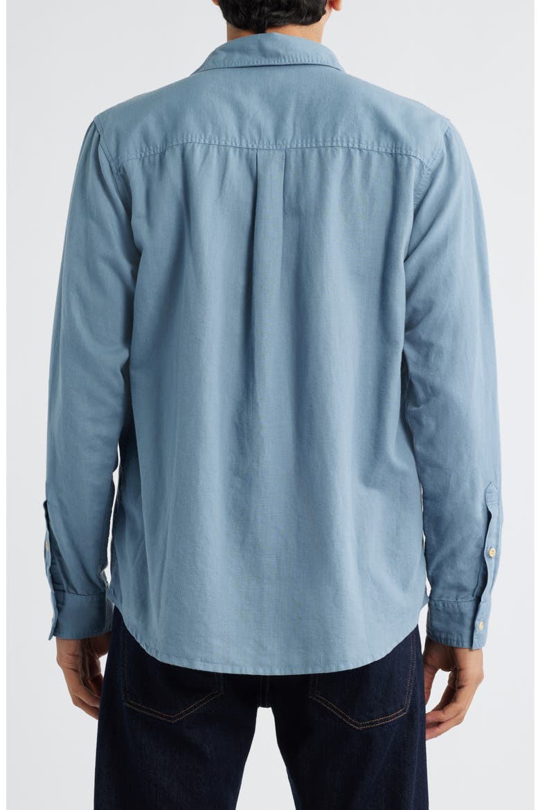 Wesley Linen & Cotton Button-Up Shirt, Alternate, color, SHORE BREAK