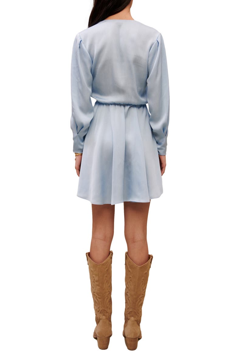 Revolver Ruched Long Sleeve Dress, Alternate, color, BLUE