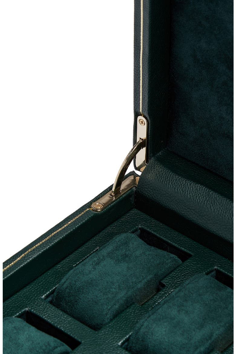 British Racing 8 Piece Watch Box, Alternate, color, GREEN
