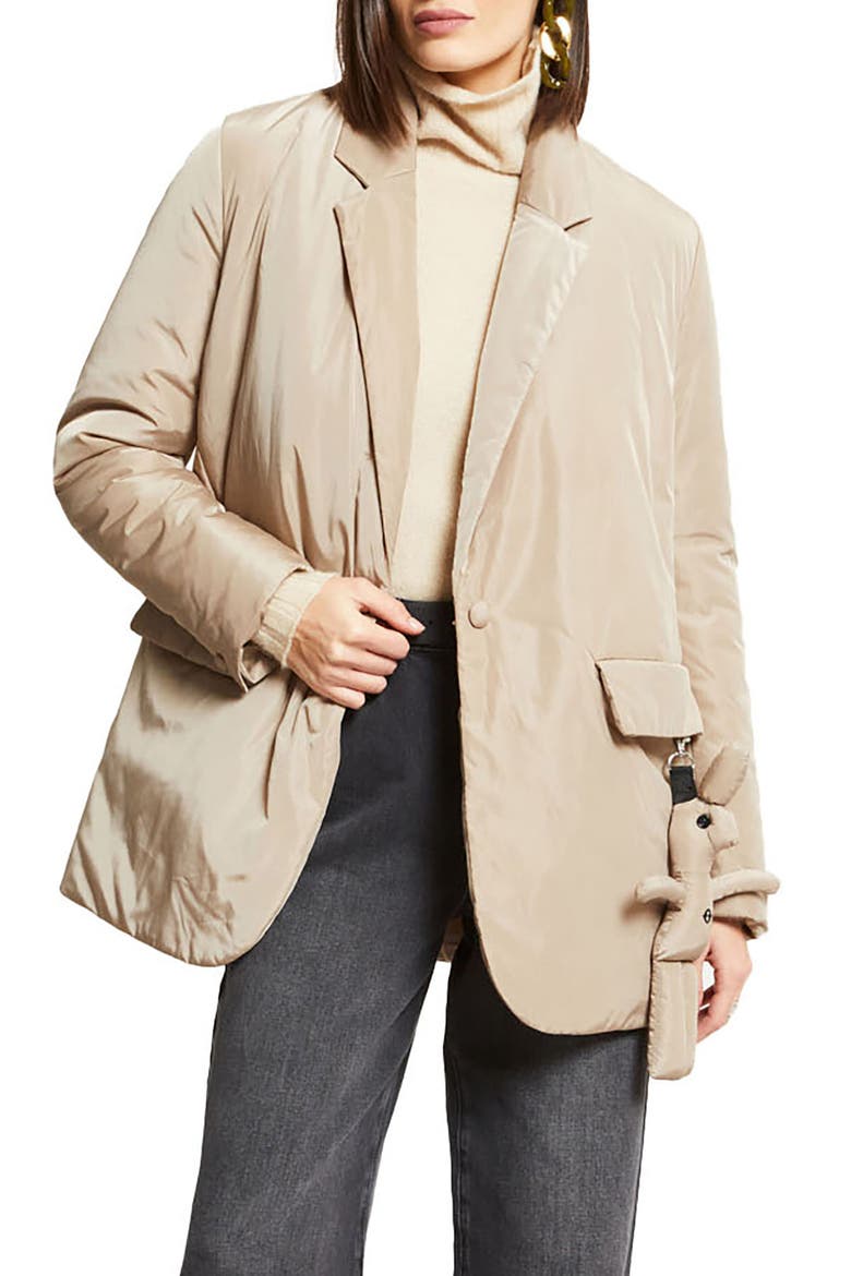 Puffer Blazer, Main, color, Stone