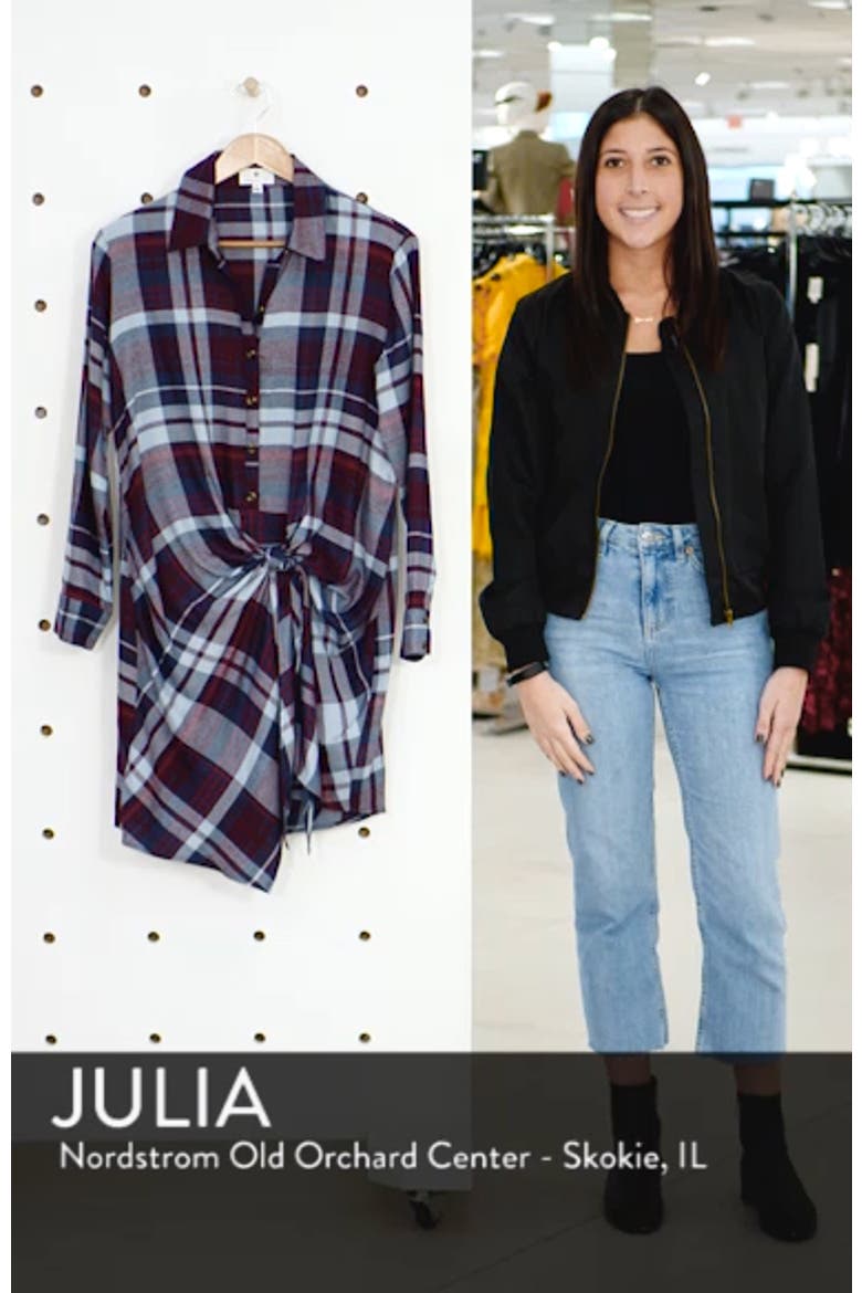 Plaid Tie Waist Shirtdress video