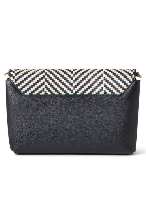 Akris Small Anouk Two-tone Leather Crossbody Bag In 119 Ecru/black
