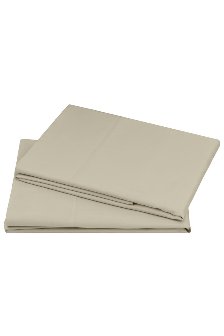Set of 2 Pillowcases - Signature Comfort 100% Egyptian Cotton Sateen, Main, color, Beige