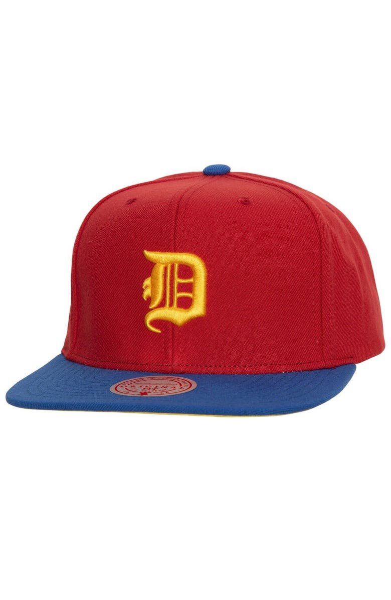 Mitchell & Ness Men's Mitchell & Ness Red/Royal Detroit Tigers Hometown Snapback Hat, Main, color, Red