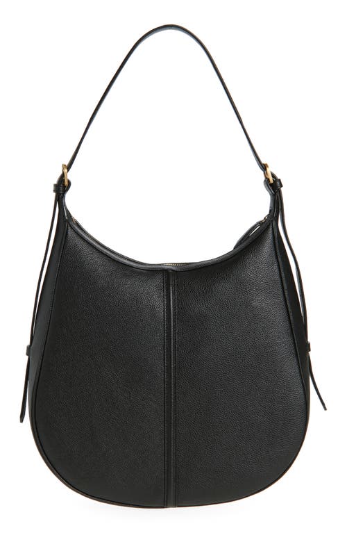 Demellier Siena Leather Hobo Bag In Black