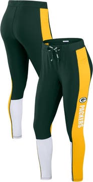 WEAR by Erin Andrews Women's WEAR by Erin Andrews Green/Yellow Green Bay Packers Color-Block Leggings