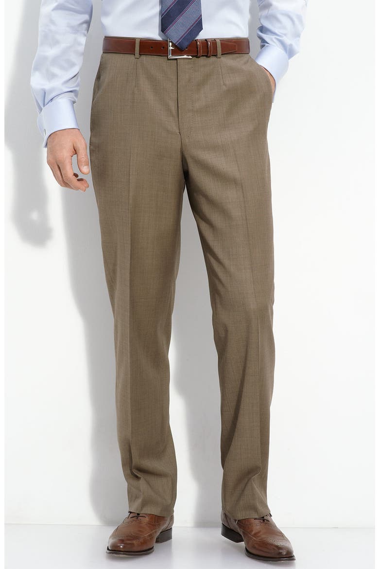 Brown Worsted Wool Suit, Alternate, color, BROWN