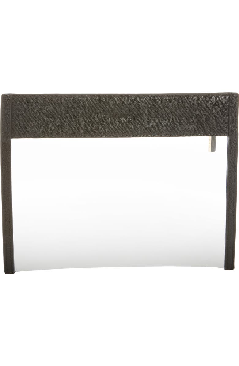 Truffle Small Clarity Clutch, Alternate, color,