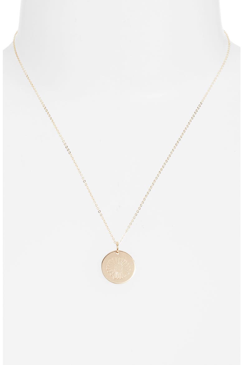 Birth Flower Necklace, Alternate, color, 14K GOLD FILL - APRIL
