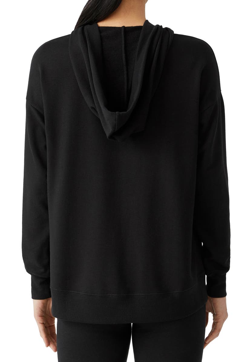 Eileen Fisher Boxy Fleece Hoodie, Alternate, color, 