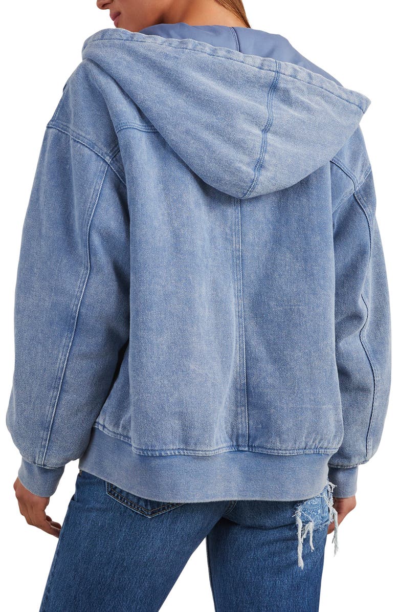 VICI Collection Connor Reversible Hooded Denim Jacket, Alternate, color, 