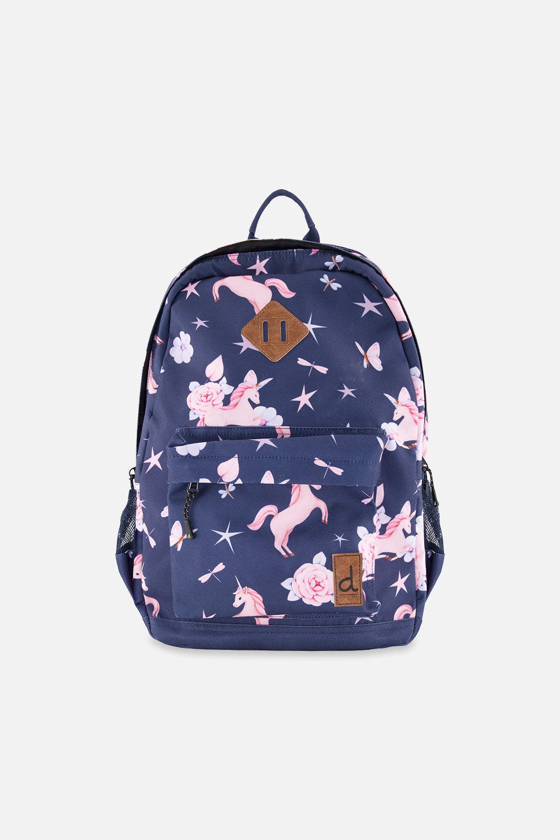 Unicorn Practical Multi-Compartment Backpack, Main, color, Navy Unicorn Print