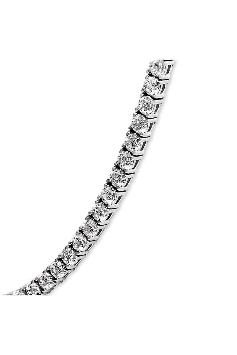 14K White Gold 10 3/4 Cttw Lab Grown Diamond Tennis Necklace, Alternate, color, White