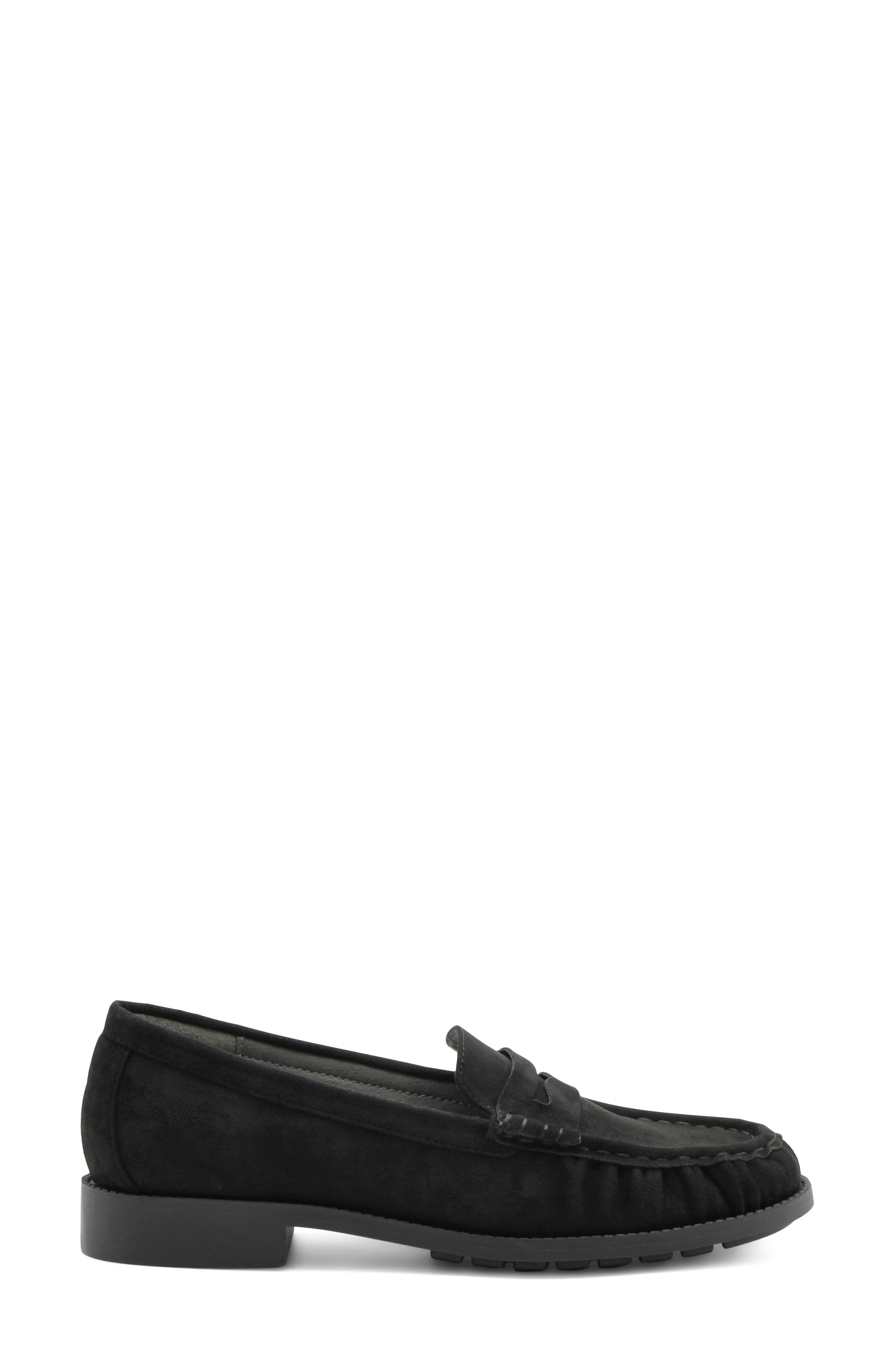 Wink Faux Leather Loafer, Alternate, color, BLACK SU
