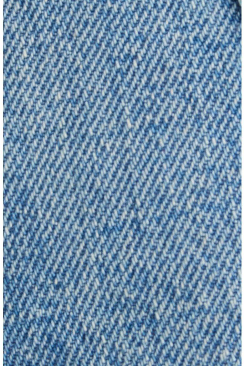 Gathered High Waist Denim Midi Skirt, Alternate, color, DUSTY COBALT