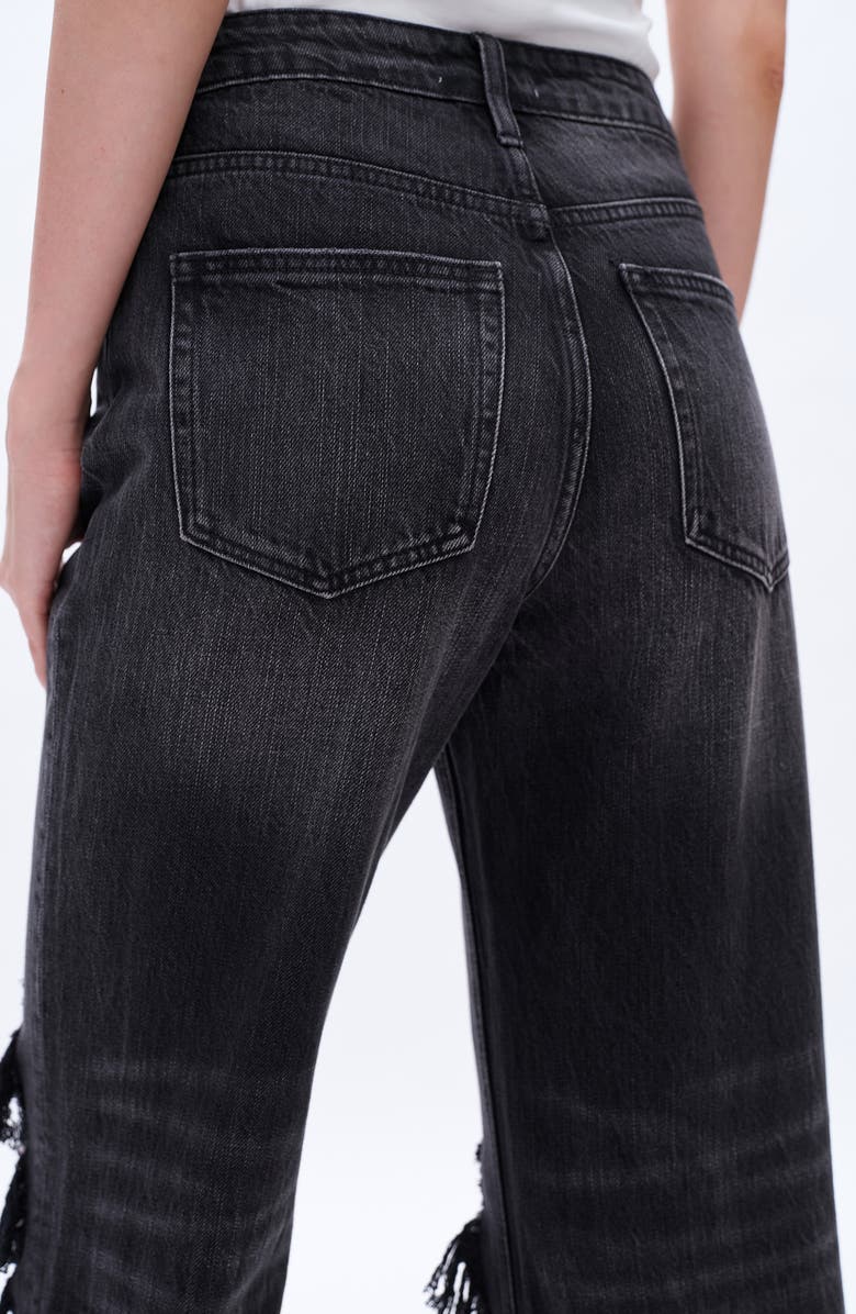 Bayeas '90s Distressed High Waist Crop Flare Jeans, Alternate, color, Night Spirit