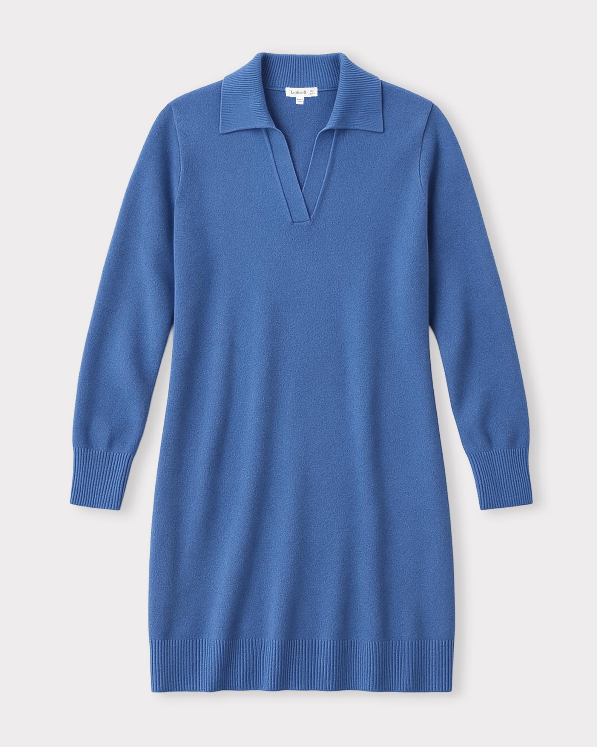 Trophy Neck Wool Shirt Dress - image 4