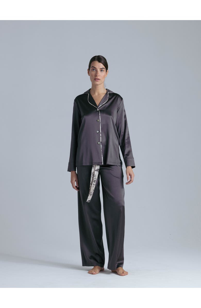Alas Silk Pajama Pants, Alternate, color, Magic Grey