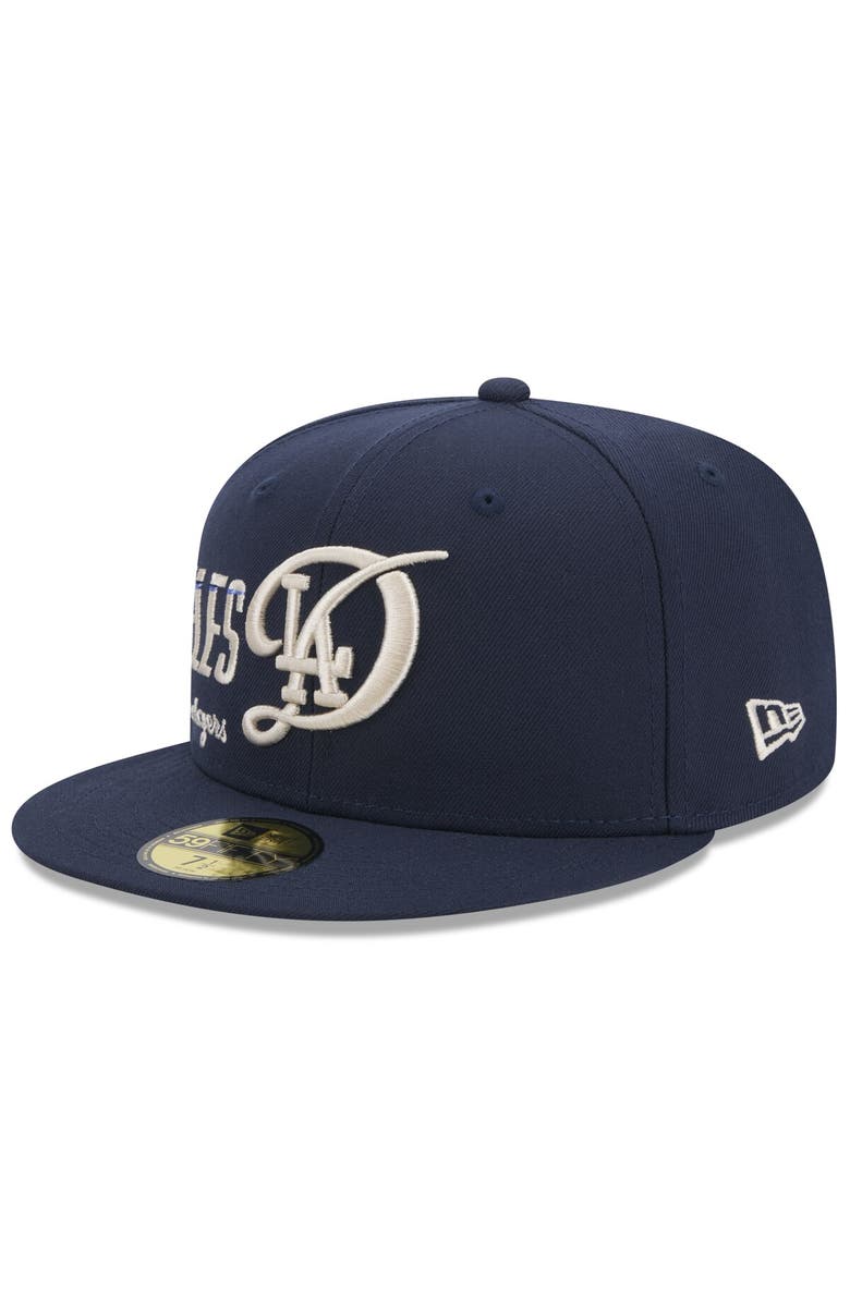 New Era Men's New Era Navy Los Angeles Dodgers 2024 City Connect Icon 59FIFTY Fitted Hat, Alternate, color, Navy