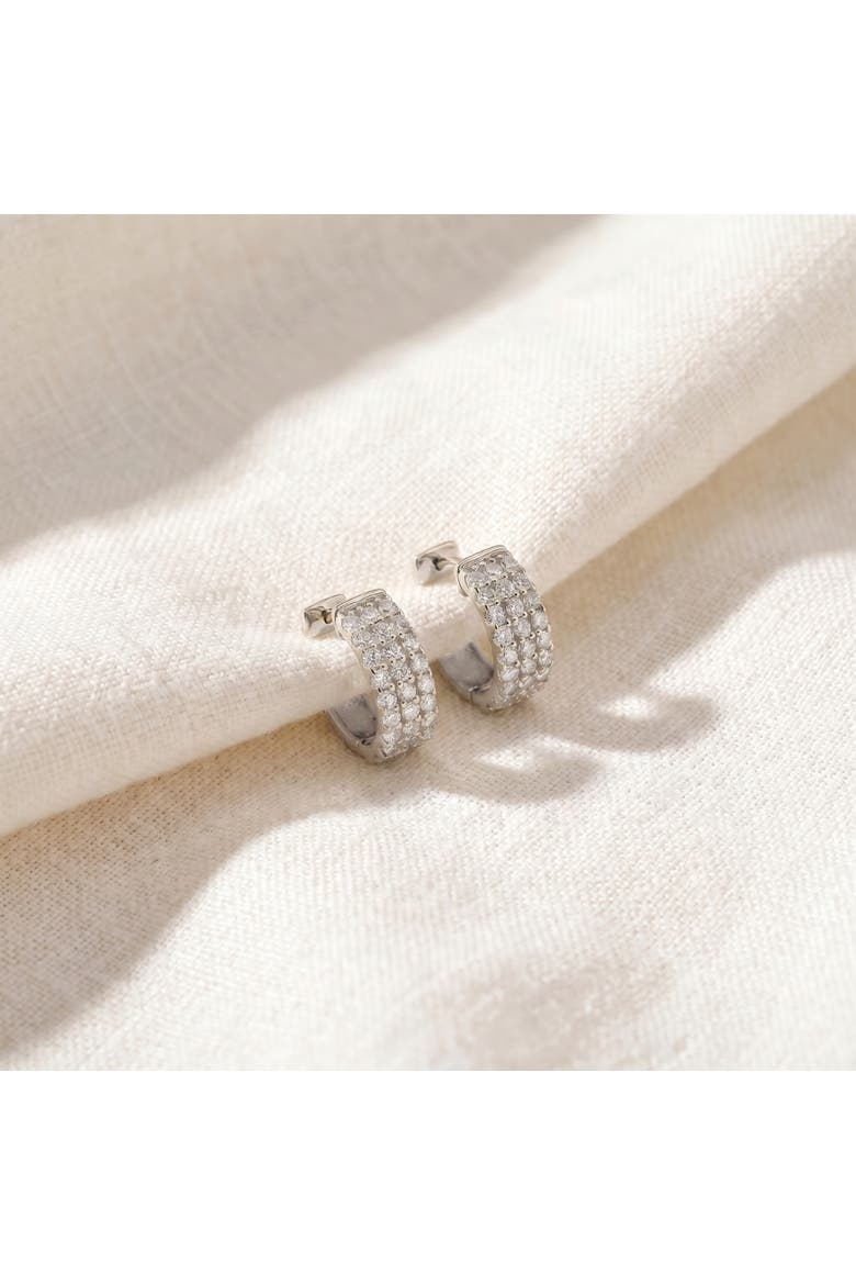 1/2 Ct Diamond  Hoops Women's Earrings Silver Lab Grown, Alternate, color, Silver