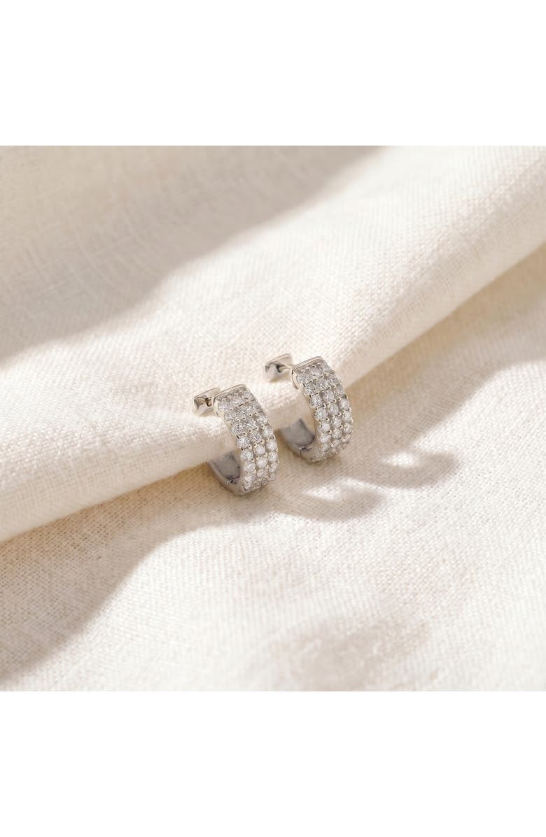 Bliss Diamond 1/2 Ct Diamond  Hoops Women's Earrings Silver Lab Grown, Alternate, color, Silver
