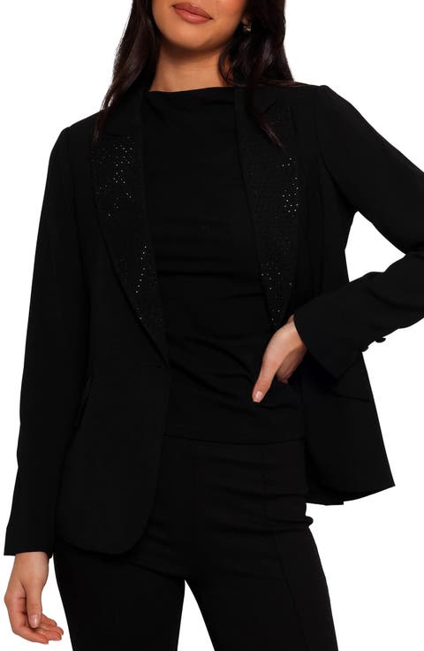 Luda Embellished Peal Lapel Blazer